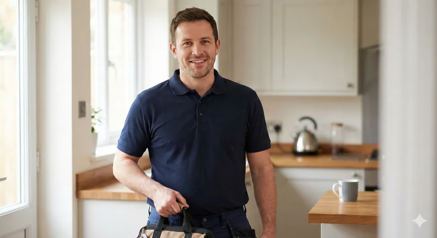 Portrait of John Smith, owner of FlowRight Plumbing & Heating